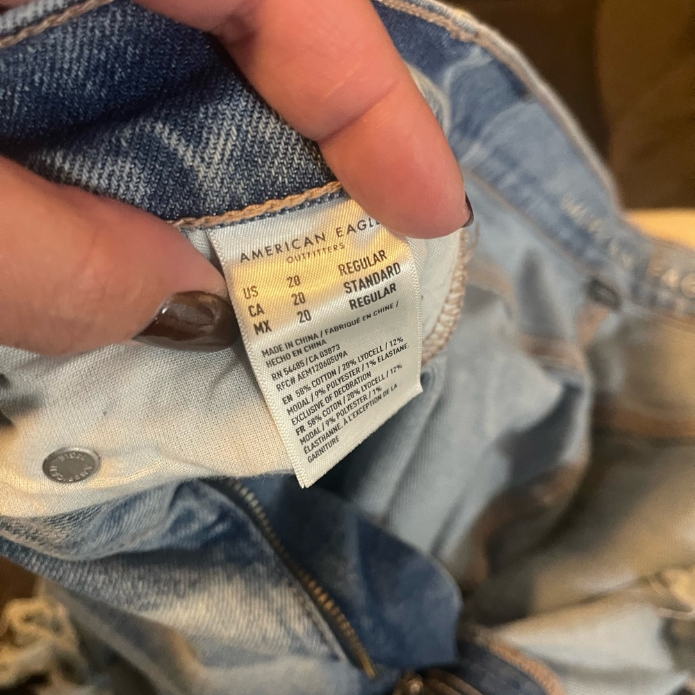Light Blue High Rise Ripped Jeans - Picture 4 of 5